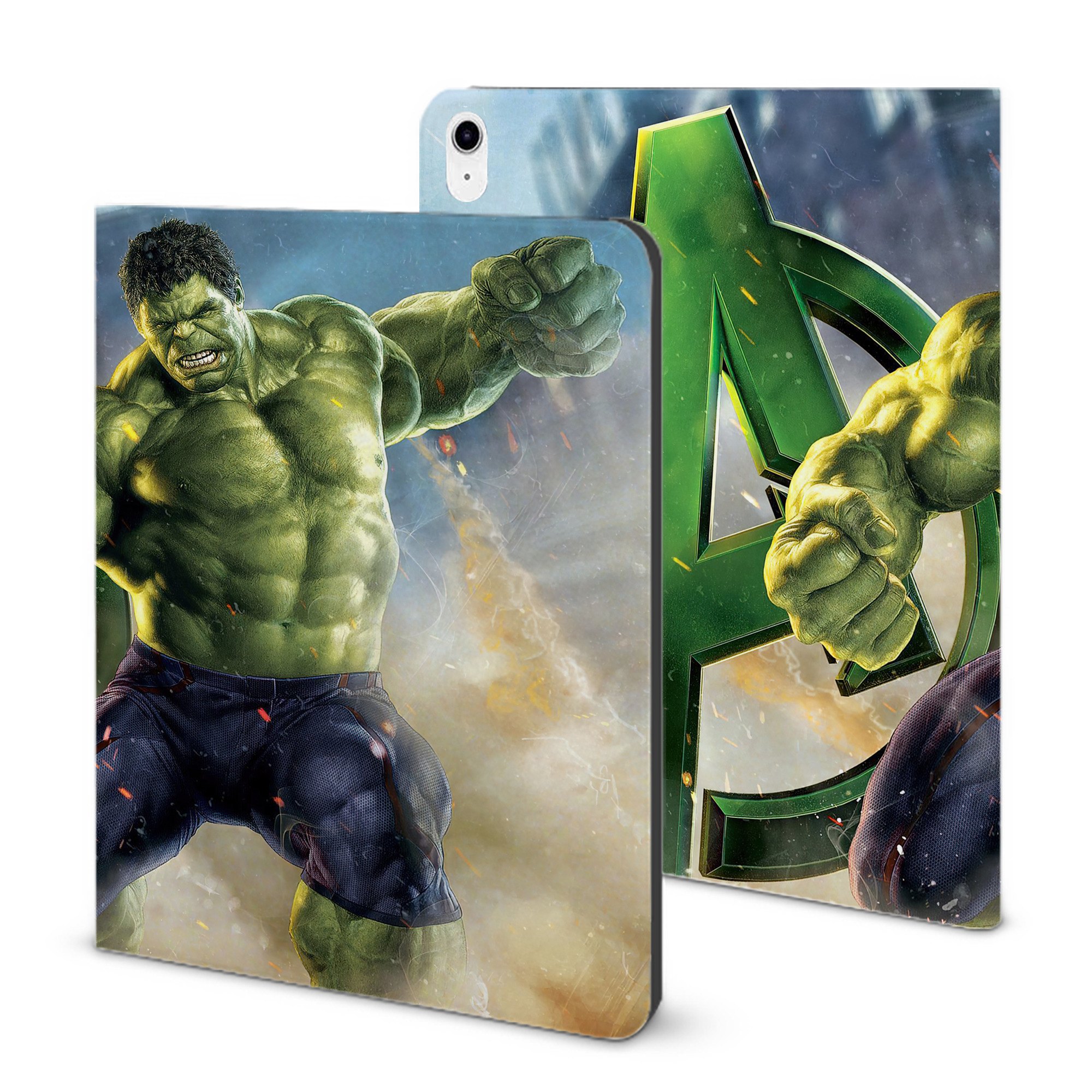 （画像用） アベンジャーズ The Avengers IPad ケース ブック型 PUレザー TPU 耐衝撃 軽量 薄型 ペン収納なし 全面保護 IPad 各モデル対応